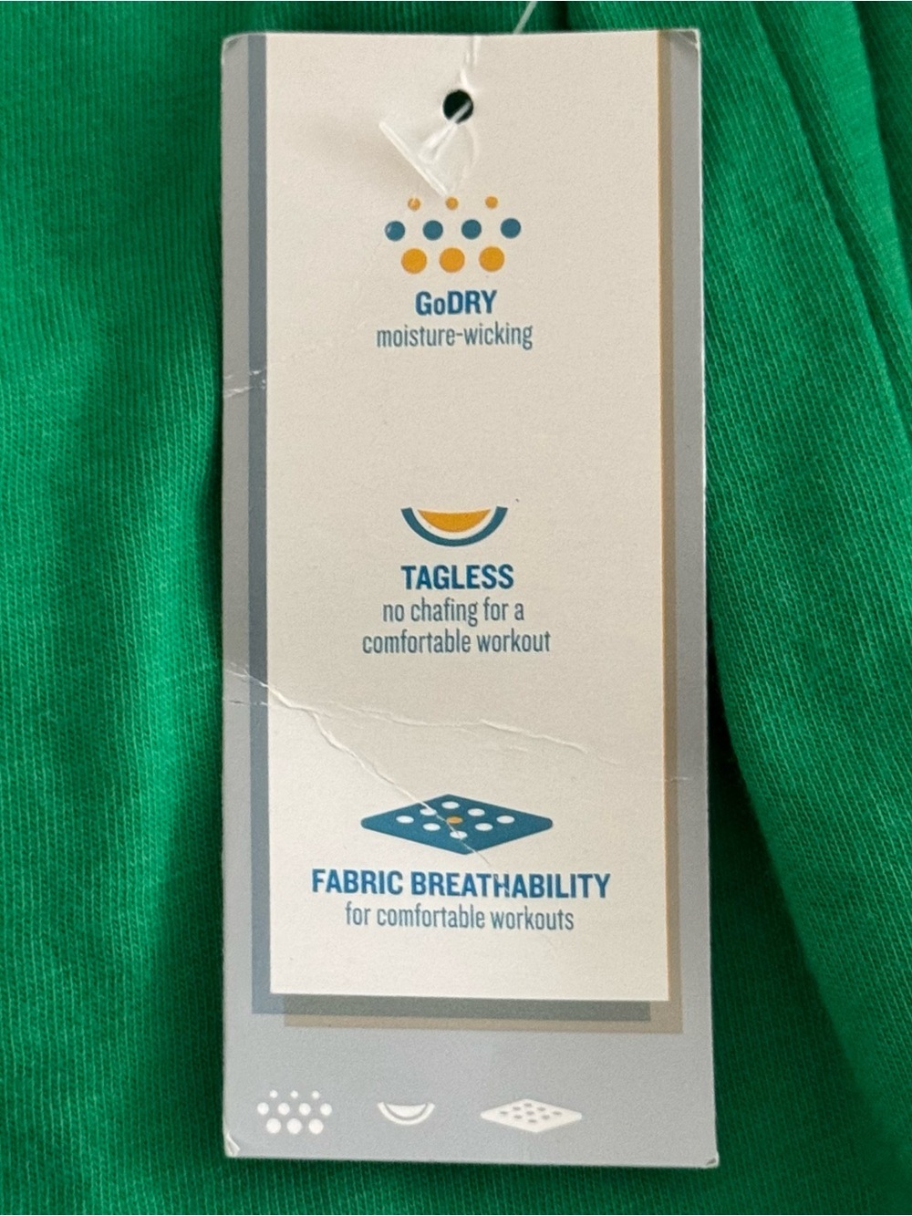 Mens XL Performance Athletic Shirt GoDRY Moisture Wicking Green Colorblock NWT - Picture 12 of 14
